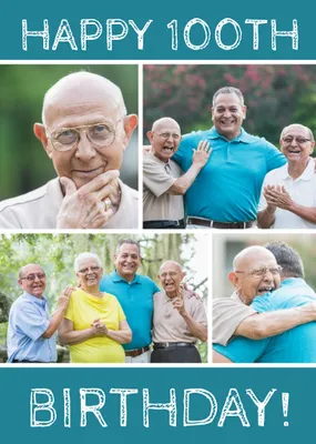 100th Birthday Photo Upload Card