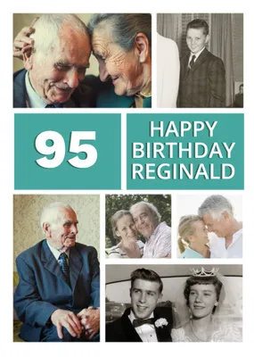 Amazing Centenarian Multi Photo Upload Birthday Card