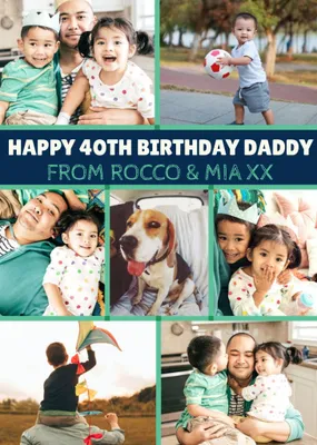 Photo Upload Personalised Age Dad Birthday Card