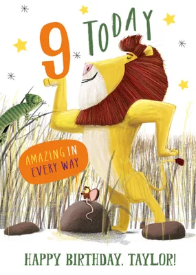 The Lion Inside Illustrated 7 Today Birthday Card