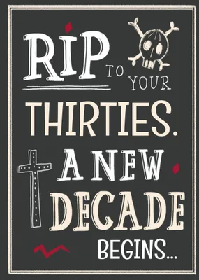 RIP To Your Thirties Birthday Card