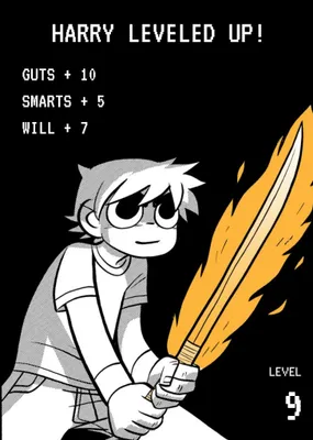 Scott Pilgrim vs. the World Birthday card - level up!