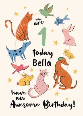For The Pet Awesome Birthday Card
