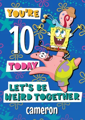 Spongebob Squarepants Funny Age Birthday Card