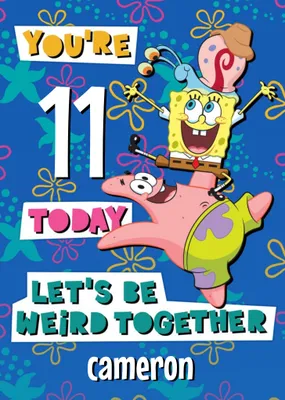 Spongebob Squarepants Funny Age Birthday Card