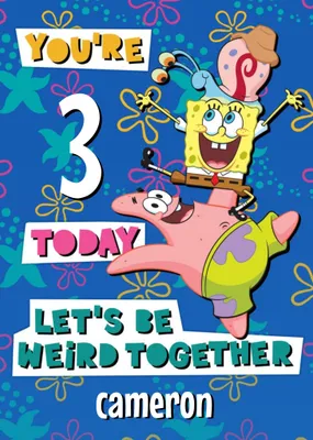 Spongebob Squarepants Funny Age Birthday Card