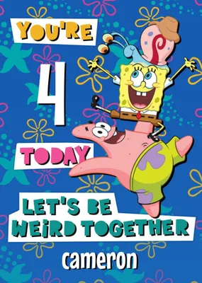 Spongebob Squarepants Funny Age Birthday Card