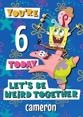 Spongebob Squarepants Funny Age Birthday Card
