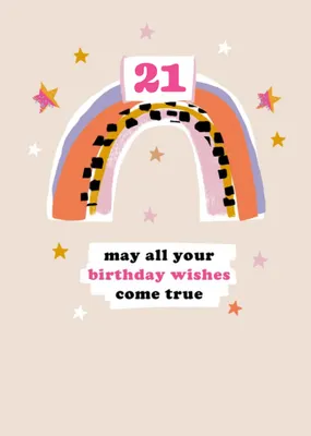 So Groovy May All Your Birthday Wishes Come True Rainbow 25th Birthday Card