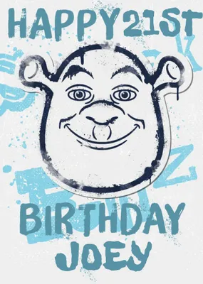 Shrek Happy Birthday with editable Age and Name Birthday Card