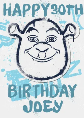 Shrek Happy Birthday with editable Age and Name Birthday Card