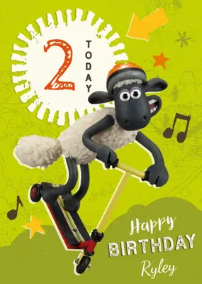 Shaun The Sheep 5 Today Birthday Card