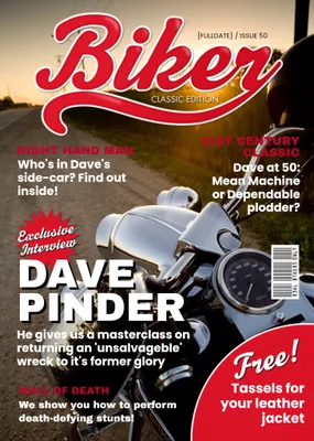 Biker Magazine Spoof Classic Edition Personalised Birthday Card
