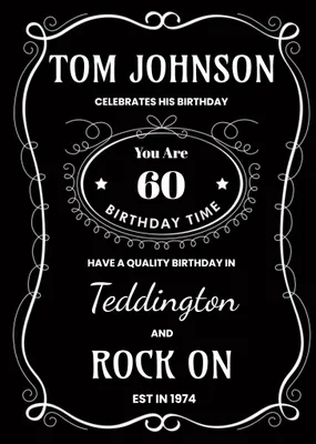 Whisky Spoof Packaging Personalised Happy 37th Birthday Card