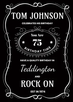 Whisky Spoof Packaging Personalised Happy 37th Birthday Card