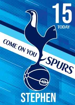 Tottenham Hotspur Come On You Spurs 12 Today Editable Birthday Card