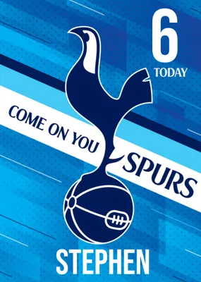 Tottenham Hotspur Come On You Spurs 12 Today Editable Birthday Card