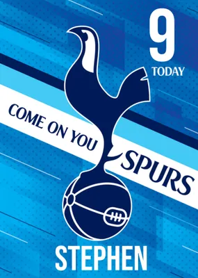 Tottenham Hotspur Come On You Spurs 12 Today Editable Birthday Card