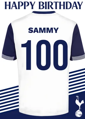 No 30 Tottenham Hotspur Jersey Happy Birthday Card