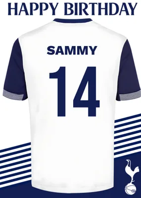 No 30 Tottenham Hotspur Jersey Happy Birthday Card