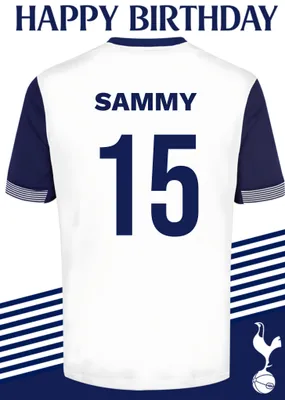 No 30 Tottenham Hotspur Jersey Happy Birthday Card