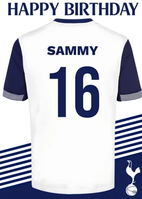No 30 Tottenham Hotspur Jersey Happy Birthday Card