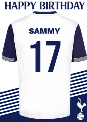 No 30 Tottenham Hotspur Jersey Happy Birthday Card