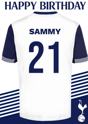 No 30 Tottenham Hotspur Jersey Happy Birthday Card