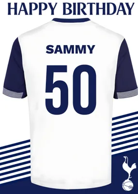 No 30 Tottenham Hotspur Jersey Happy Birthday Card