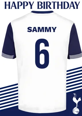 No 30 Tottenham Hotspur Jersey Happy Birthday Card