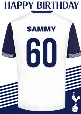 No 30 Tottenham Hotspur Jersey Happy Birthday Card