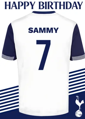No 30 Tottenham Hotspur Jersey Happy Birthday Card