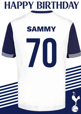 No 30 Tottenham Hotspur Jersey Happy Birthday Card