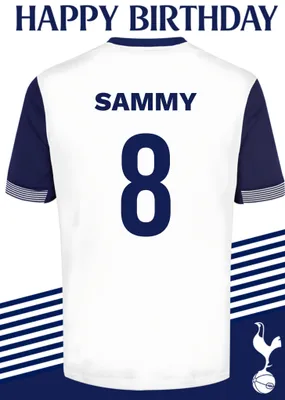 No 30 Tottenham Hotspur Jersey Happy Birthday Card