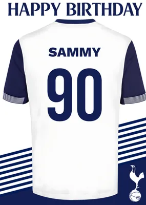 No 30 Tottenham Hotspur Jersey Happy Birthday Card