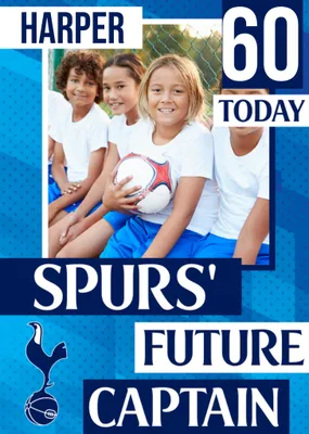 Future Captain Tottenham Hotspur FC Photo Upload Birthday Card