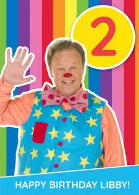 Mr Tumble Birthday Card - Happy Birthday age 3 card