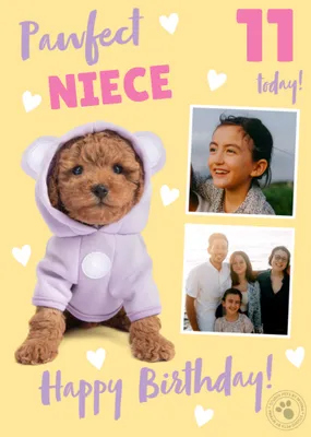 Pawfect Photo Upload Birthday Card