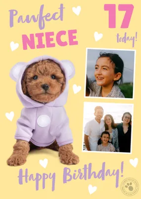 Pawfect Photo Upload Birthday Card