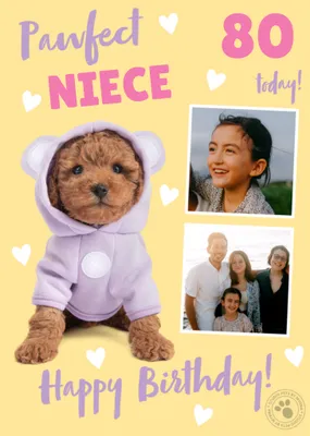 Pawfect Photo Upload Birthday Card