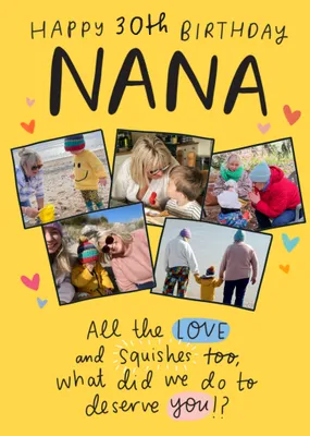 Happy 70th Birthday Nana Photo Upload Card