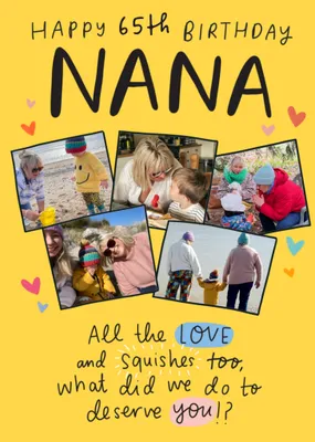 Happy 70th Birthday Nana Photo Upload Card