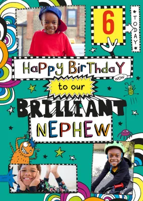 Tom Gates To Our Brilliant Nephew Photo Upload Birthday Card