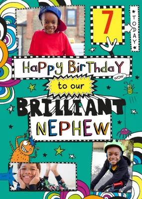 Tom Gates To Our Brilliant Nephew Photo Upload Birthday Card