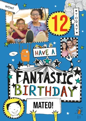 Tom Gates Have A Fantastic Birthday Photo Upload Card