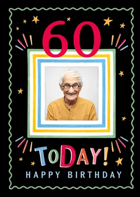 Happy Birthday 90 Today Photo Upload Card With Editable Age