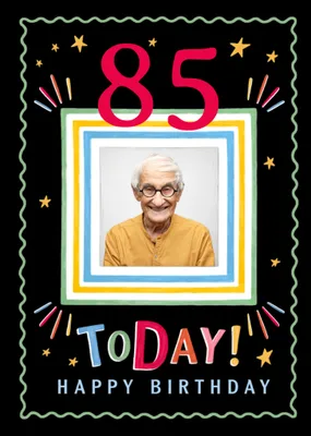 Happy Birthday 90 Today Photo Upload Card With Editable Age
