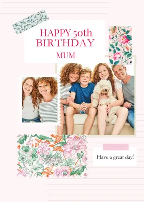 V&A Fashion and Textiles Collection Mum 50th Birthday Card
