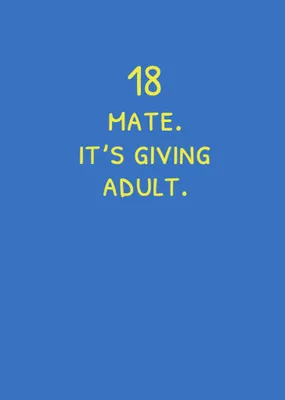 It’s Giving Adult Birthday Card