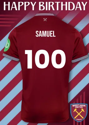 West Ham United Birthday Card